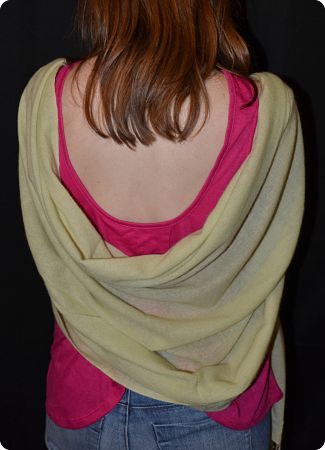 (VIS #Sft-14L) Sunrise Pashmina 100% cashmere shawl,  Light Sage, basic weave,  tasseled fringe