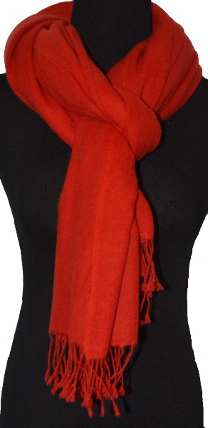 Empar is wearing a full size Sagarmatha shawl  in  Mars Red, SFT-206