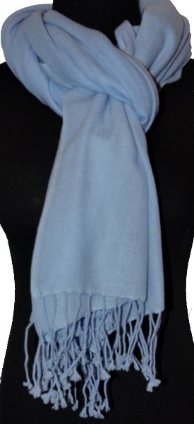 Empar is wearing a full size Sagarmatha shawl in Dusk Blue, SFT-48L