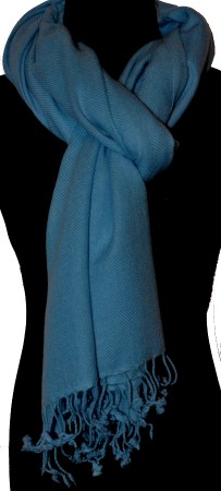 Medium-size Tamserku twill shawl  in  Heritage Blue (#tmt-48)