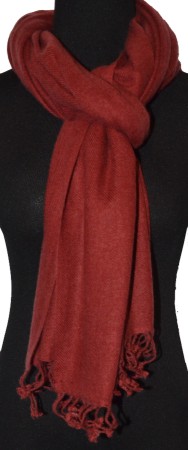 Medium-size Tamserku twill shawl in Marsala (#tmt-180D)