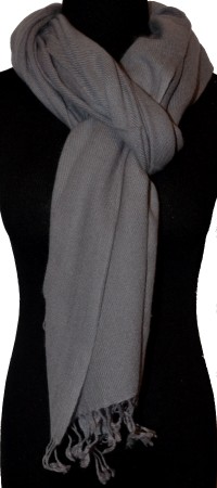Medium-size Tamserku twill  shawl in  Medium Gray (#tmt-33)