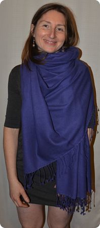 Sunrise Pashmina Ultraviolet (VIS #Sft-323) full-size 100% pashmina shawl