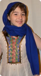 Sunrise Pashmina (VIS #419) Royal Blue  medium-size pumori shawl