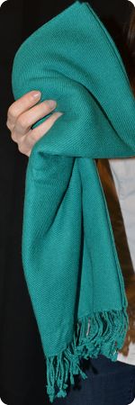  Sunrise Pashmina 100% cashmere shawl, twill weave,  tasseled fringe  in  Parasailing (#Tmt-95)