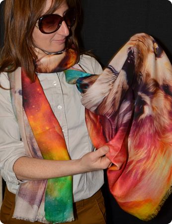   (#RTLi-01) modal shawl with Lion print