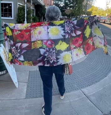 Customer RME with Sunrise modal shawl
