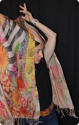   (#Mctdt-005) modal shawl with digital zebra print