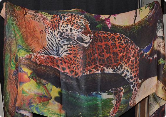   (#RTJa-01) modal shawl with Jaguar print
