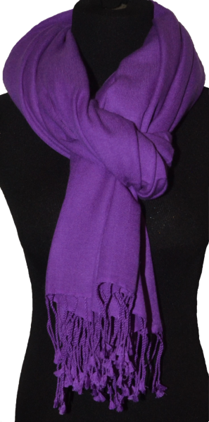 Empar is wearing a fullsize Ama Dablam shawl in  Dark Lilac (#ADf-031D)