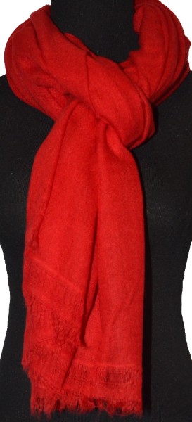 Empar is wearing a full size Sagarmatha shawl Medium Crimson  (#sfr-242)