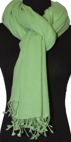 Empar is wearing a full size Sagarmatha shawl in Light Sage, SFT-014L