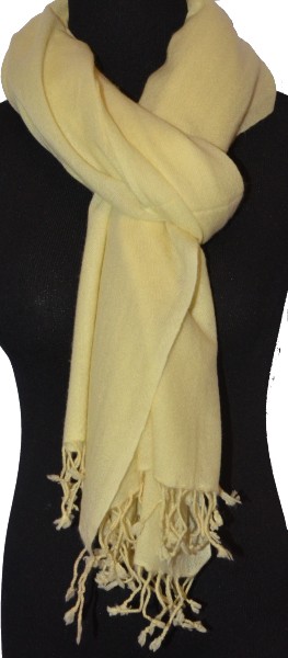 Empar is wearing a full size Sagarmatha shawl in Lemon, SFT-001L