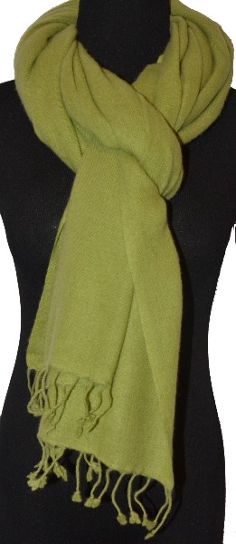 Empar is wearing a full size Sagarmatha shawl  in   Moss Green, SFT-220