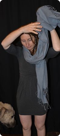 (VIS #Sft-34) Sunrise Pashmina 100% cashmere shawl,   Medium Gray, basic weave,  tasseled fringe